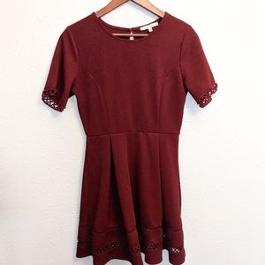 🌿Francesca's Miami Maroon / red mid length…